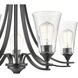 Natalie 5 Light 27.75 inch Matte Black Chandelier Ceiling Light